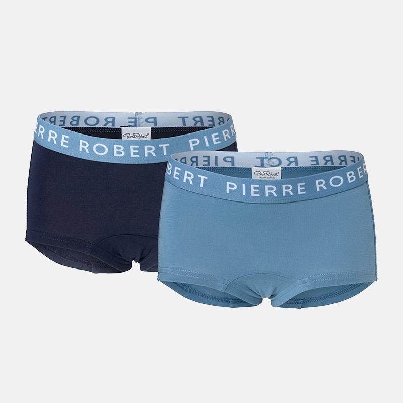 Trosor Hipster till Barn x2 Ekologisk bomull - Blue