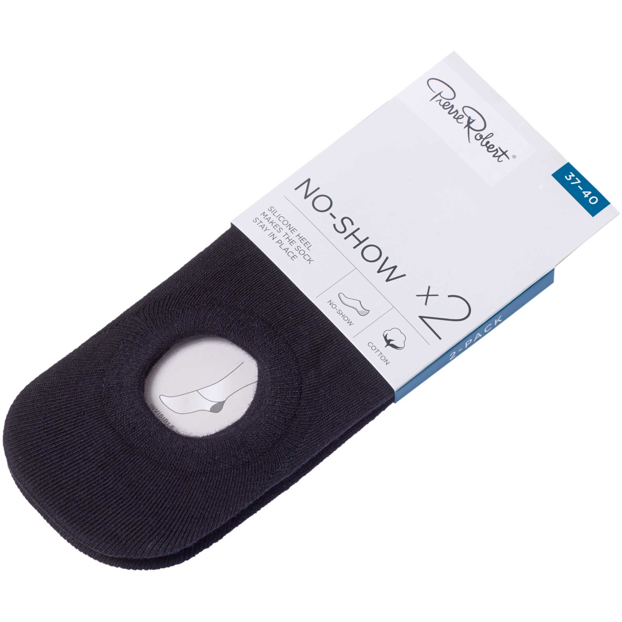 Ankelstrumpor 2-pack 37-40 Bomull - Black