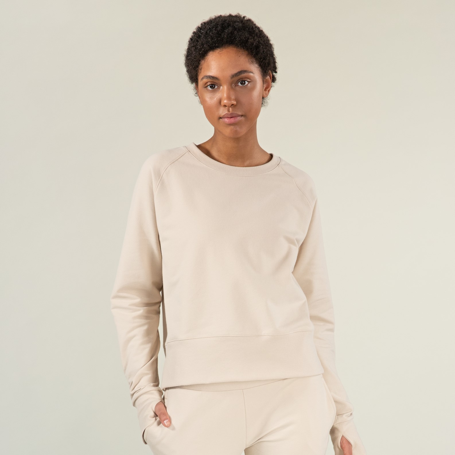 Tröja I Ekologisk Bomull Organic Cotton - White