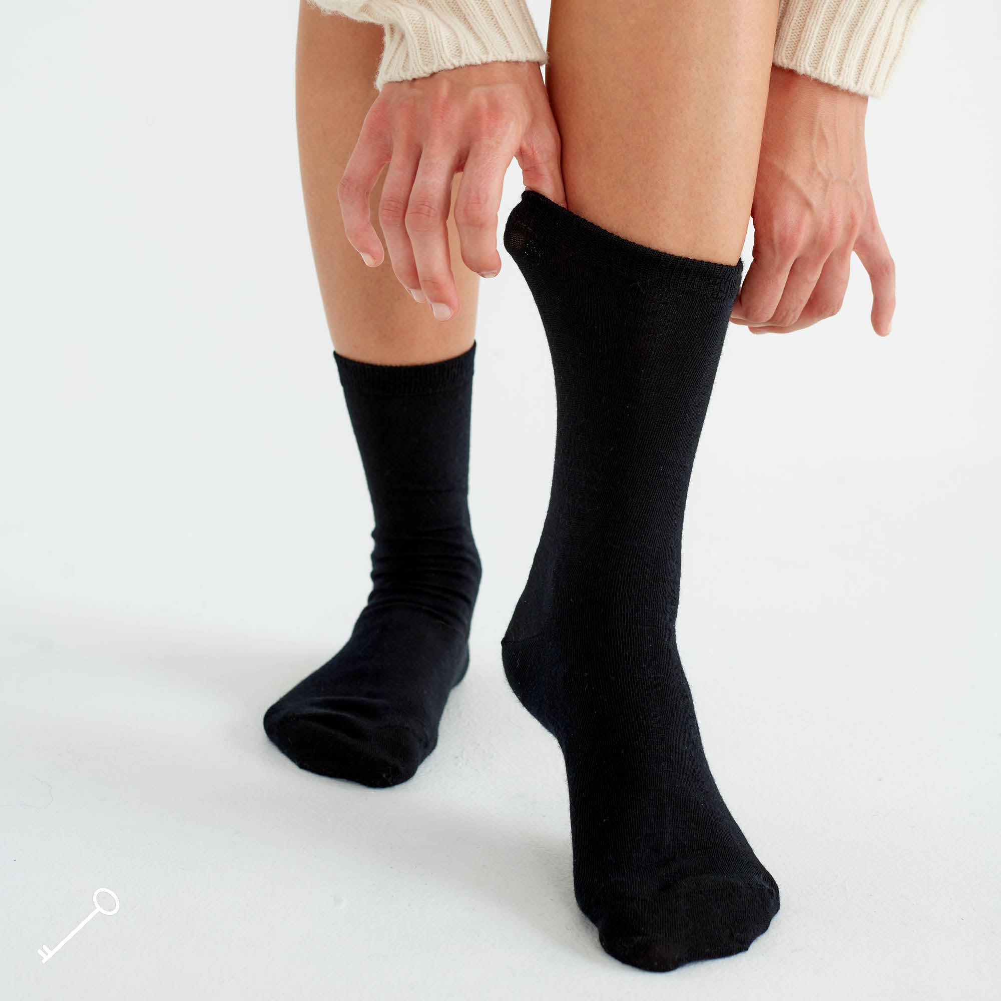 Tunna Ullstrumpor Merinoull - Black