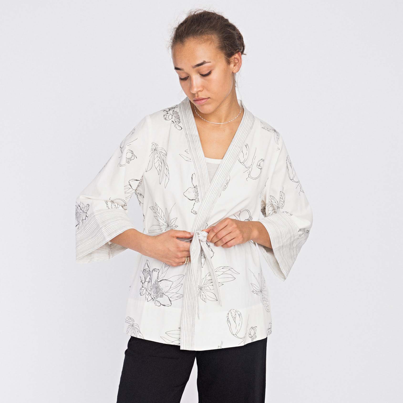 Loungewear Kimono Ekologisk bomull - White