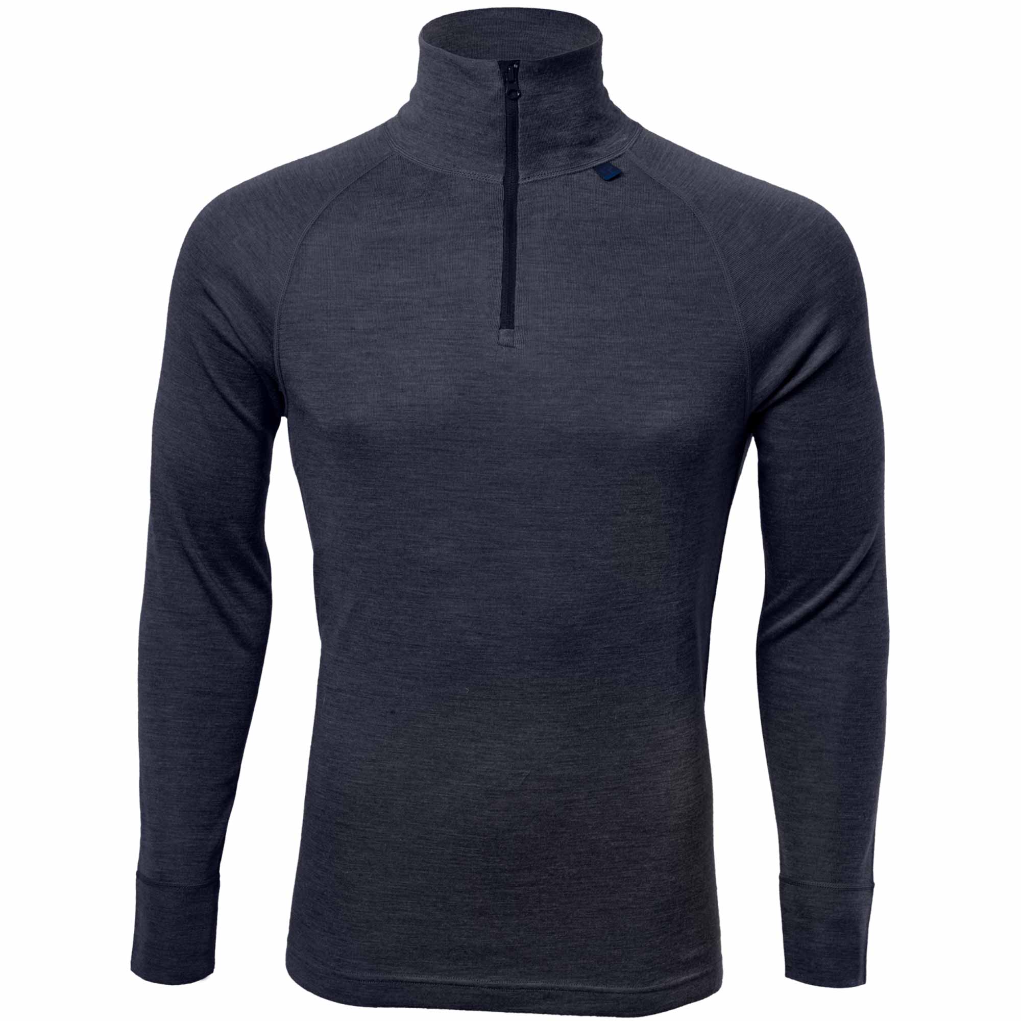 Underställströja Herr med Zip Merinoull - Navy