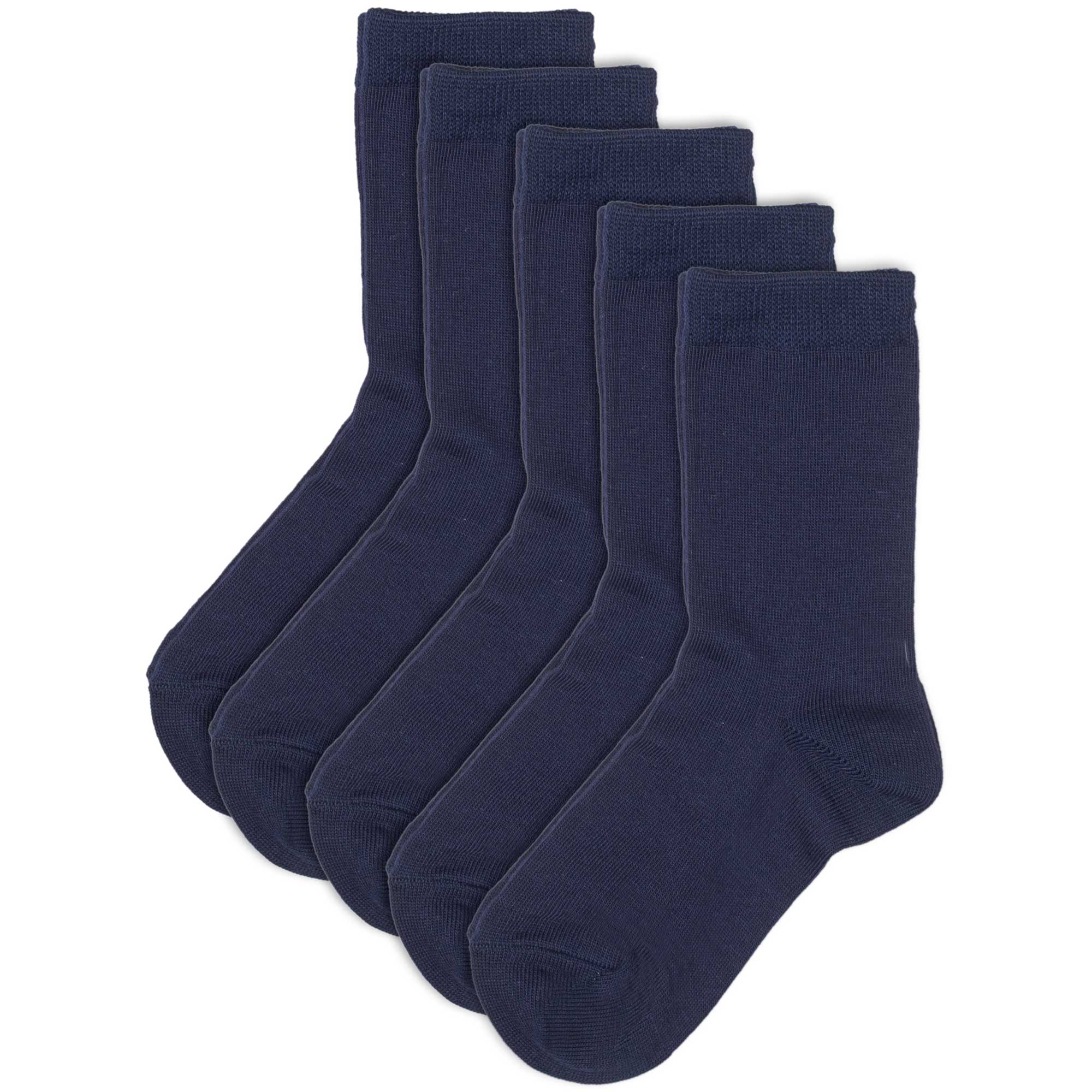 Barnstrumpor Ekologisk Bomull 5-pack - Navy