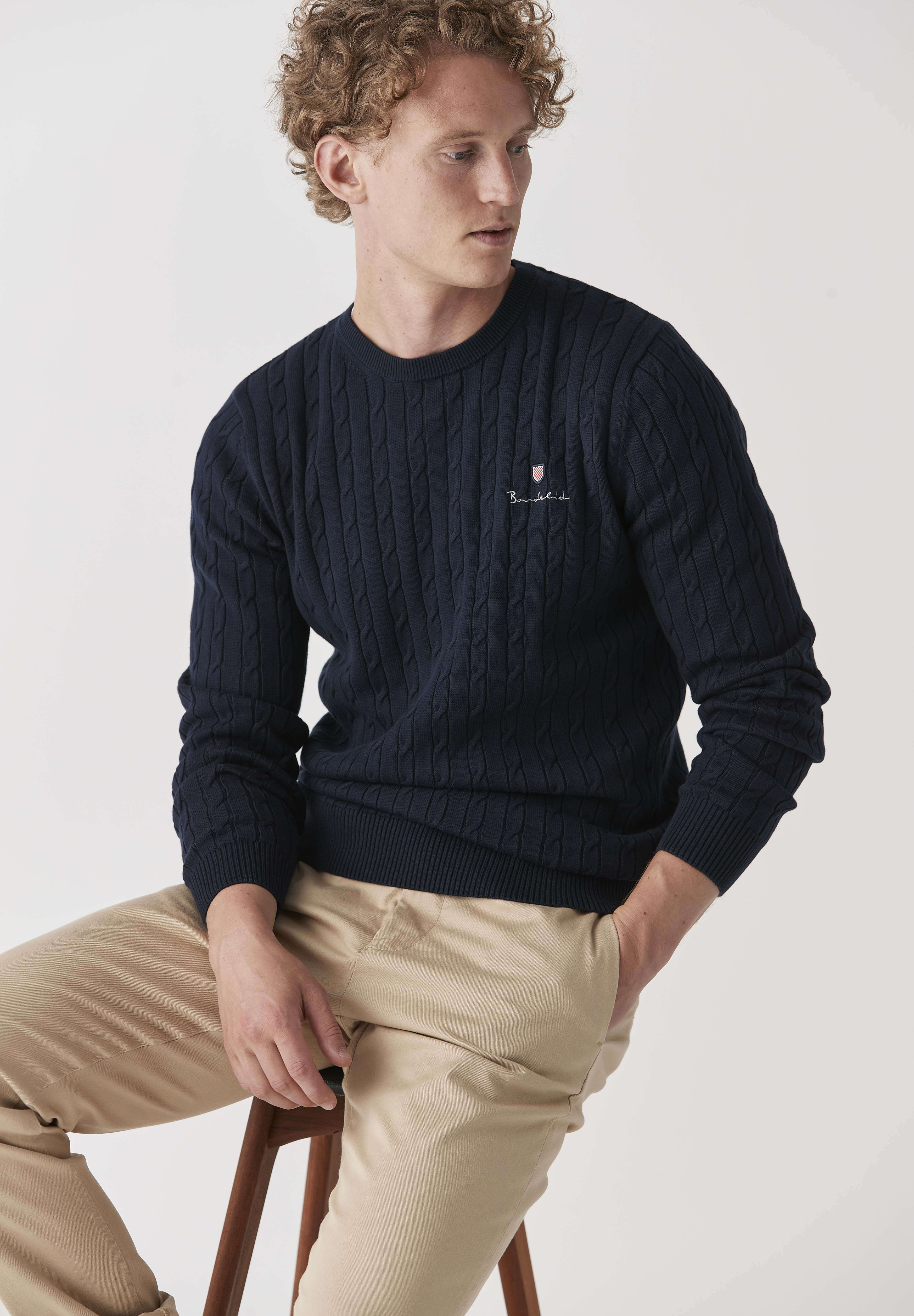 Dave cable crewneck