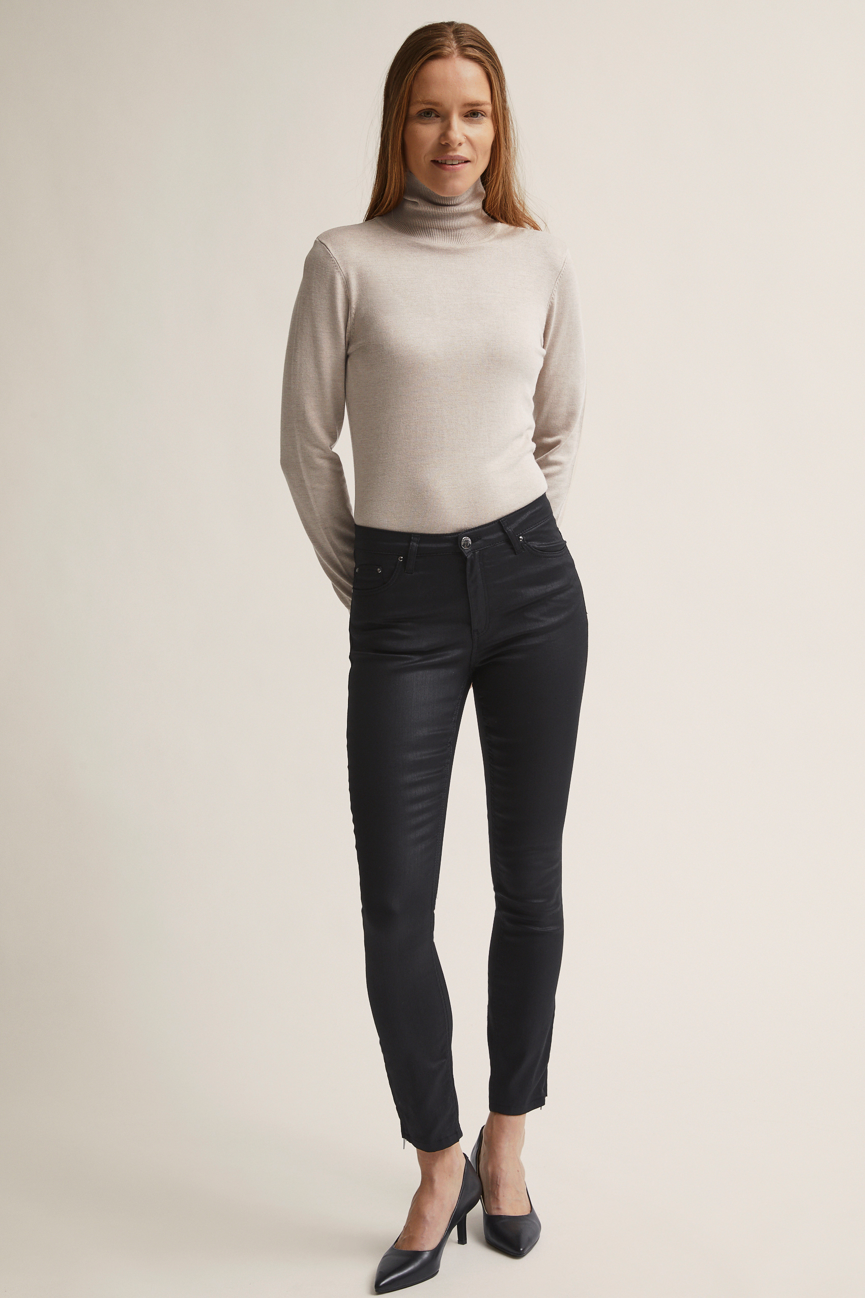 Olivia coated trousers
