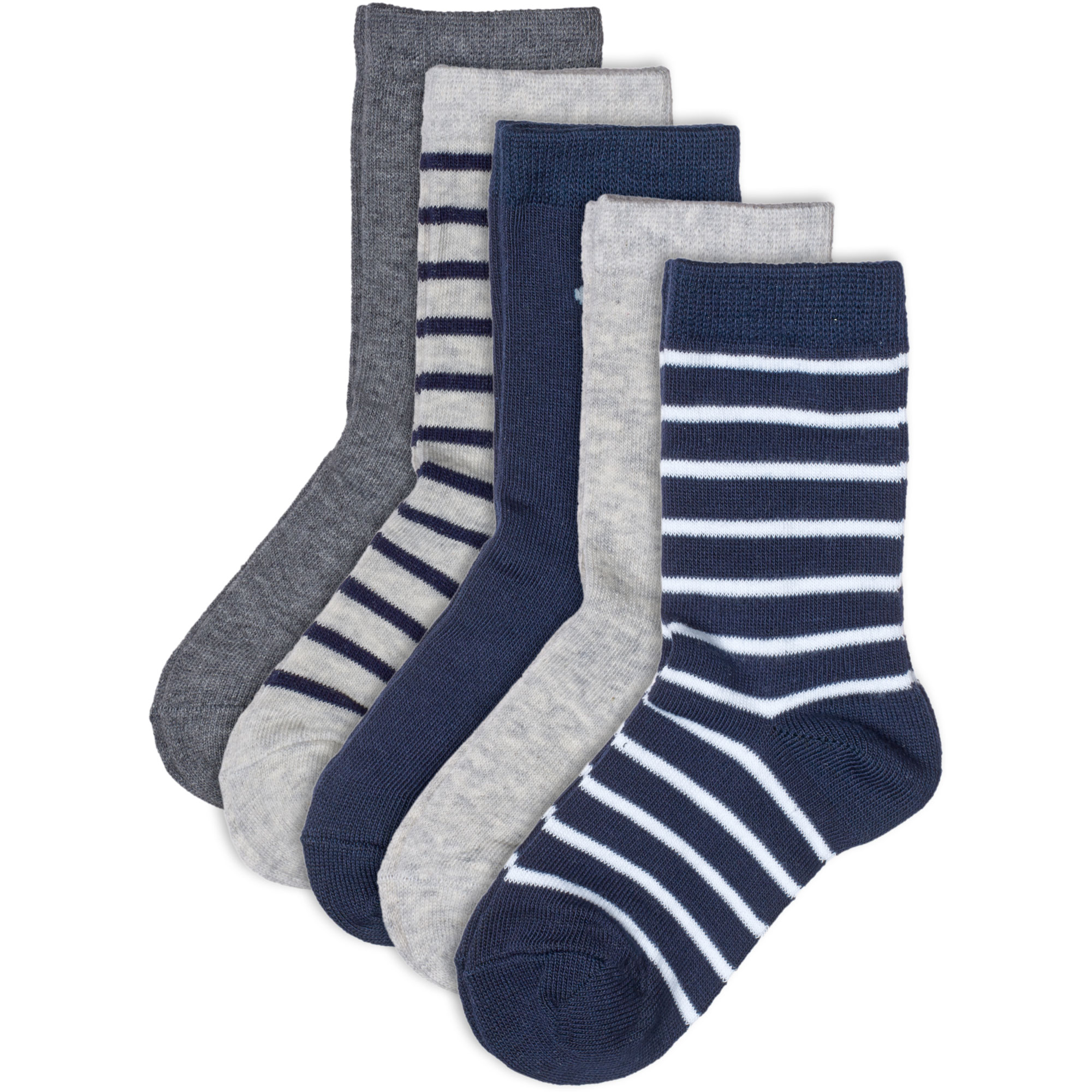 Barnstrumpor Ekologisk Bomull 5-pack - Blue