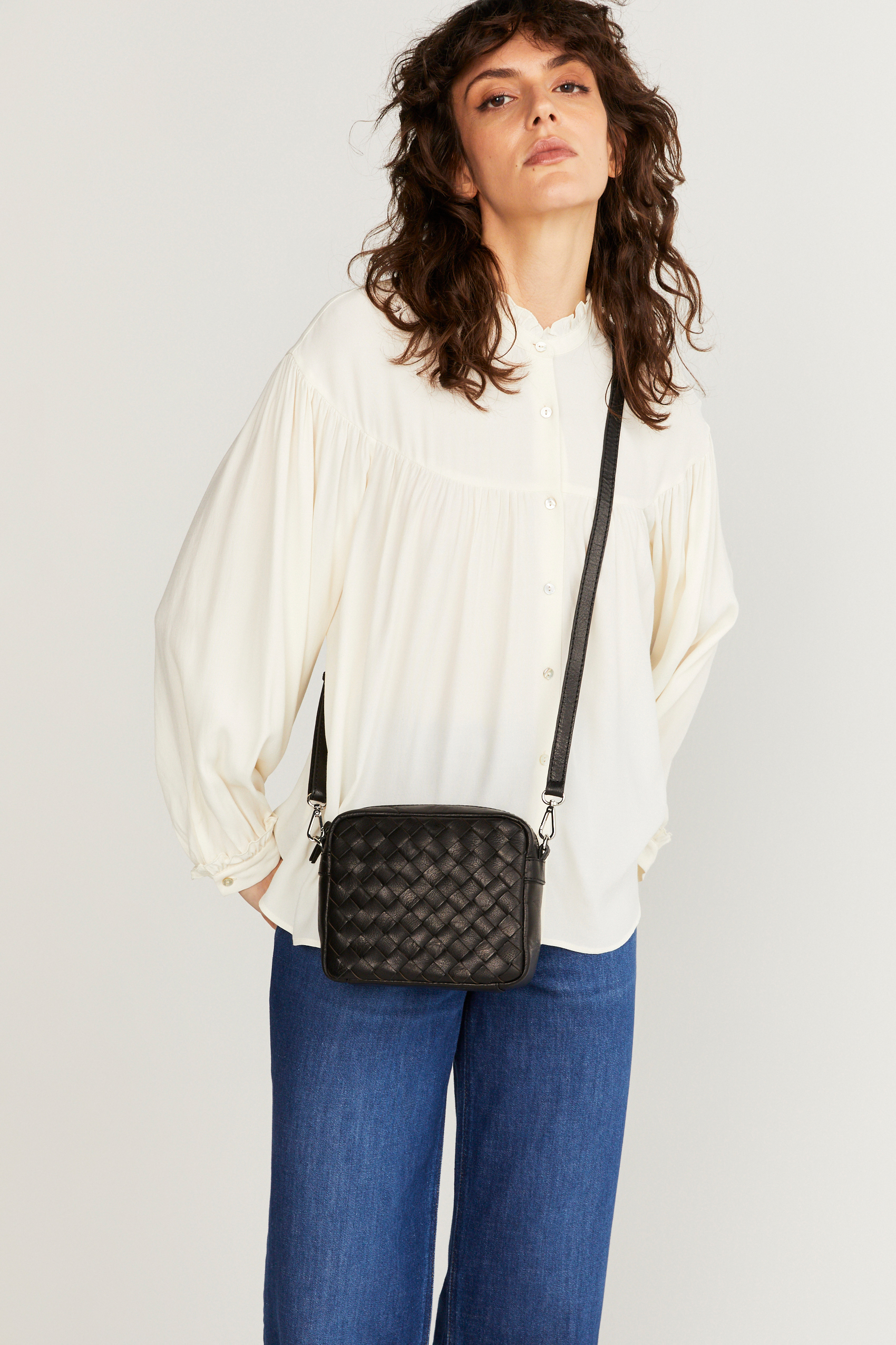 Irma braided leather bag