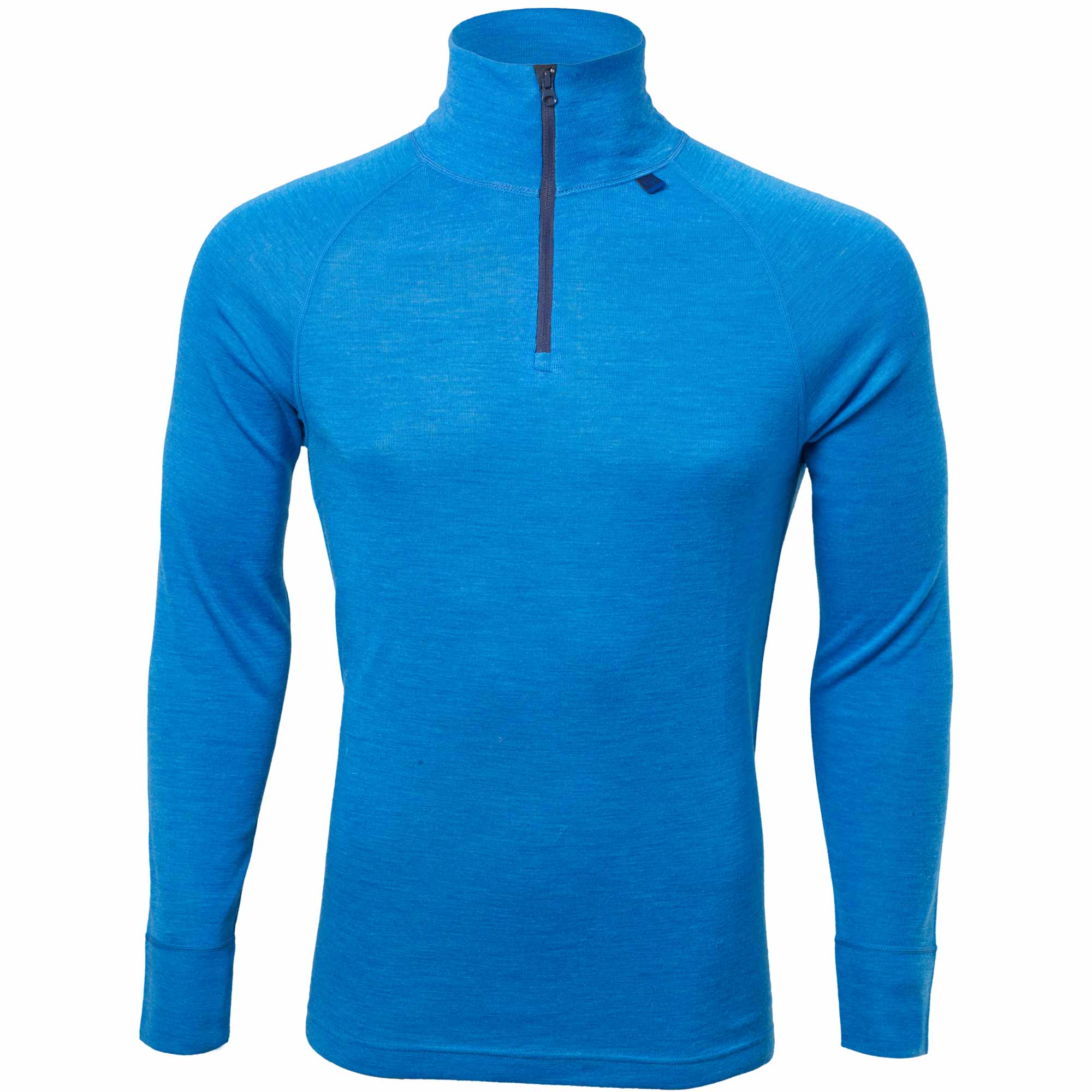 Underställströja Herr med Zip Merinoull - Blue
