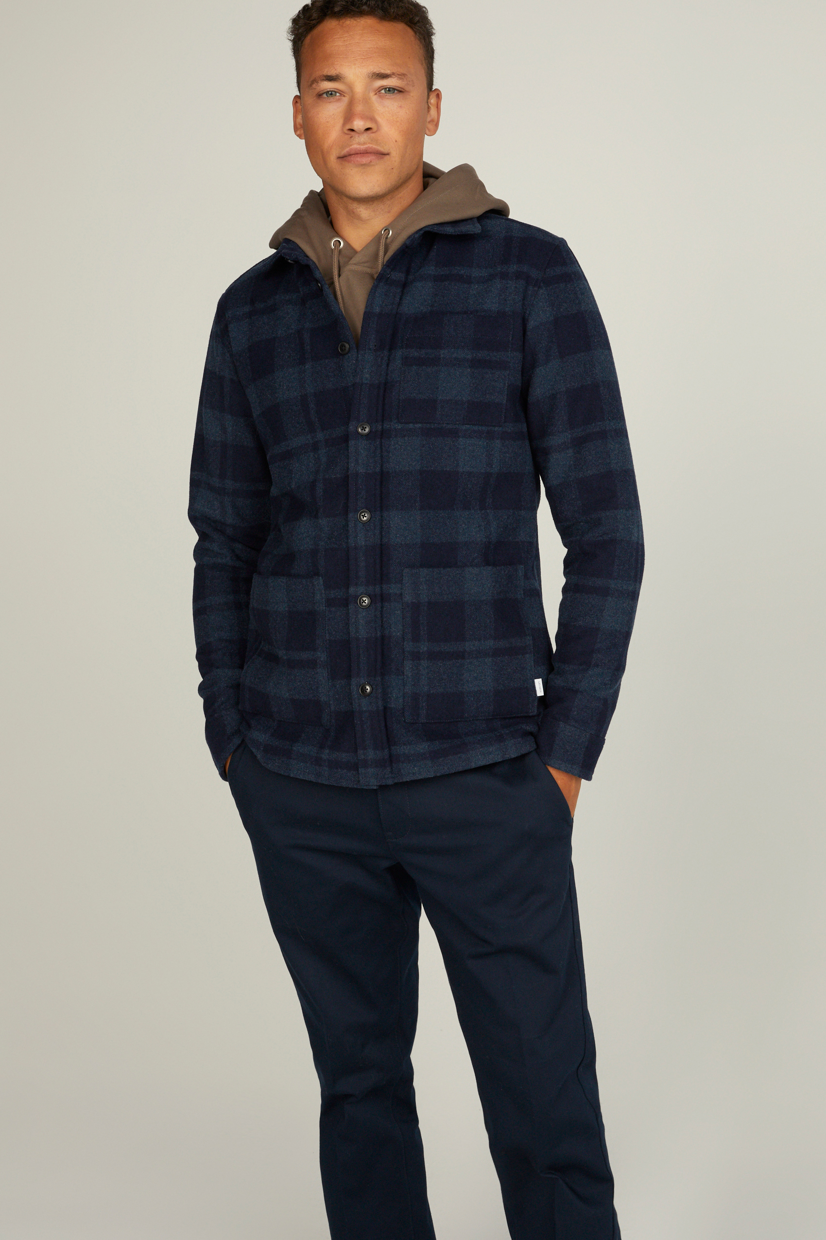 Jason check wool hybrid