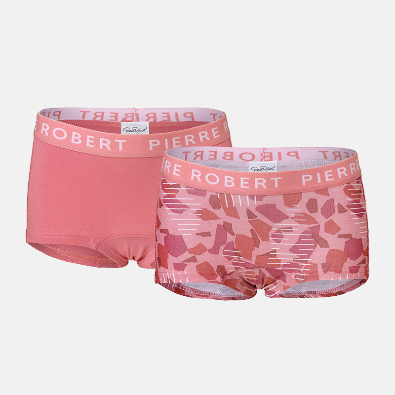 Trosor Hipster till Barn x2 Ekologisk bomull - Pink