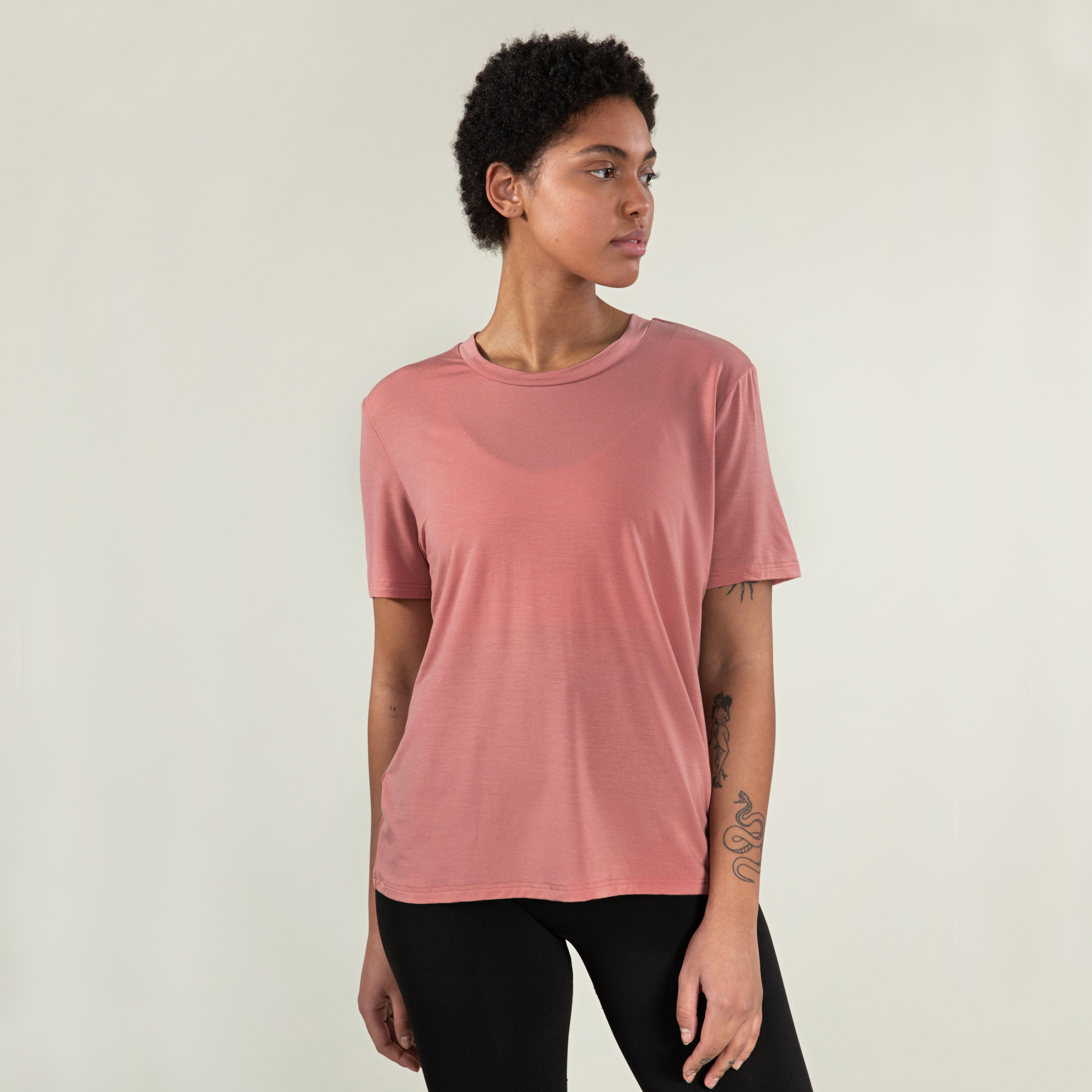 T-shirt Tencel™/Ull - Pink